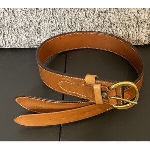 Bianchi #B3 Smooth Brown Leather Ranger Belt Brass Buckle Size‎ 32 Outdoor